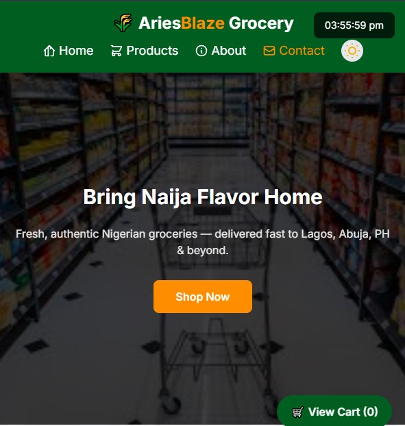 Grocery Store Website