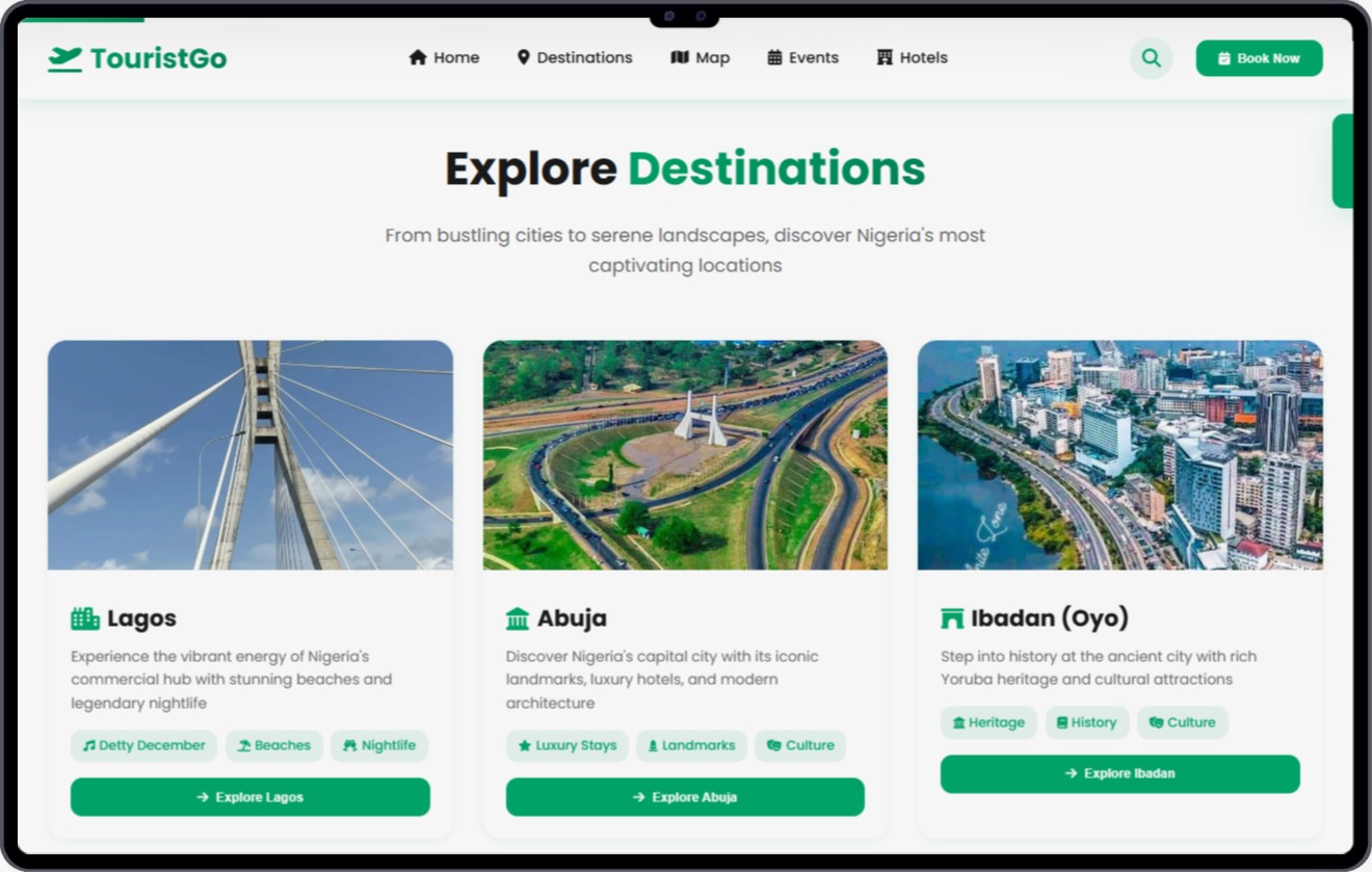 TouristGo Full Page
